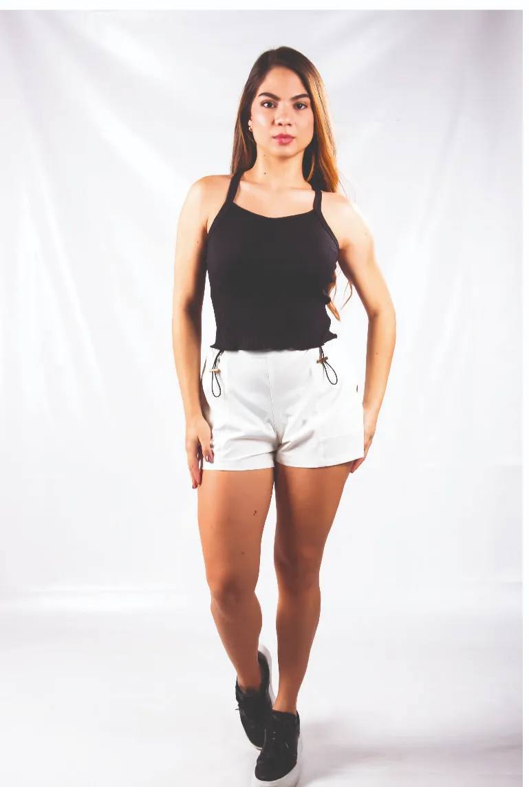 Crop top seamless tiras con abertura en espalda