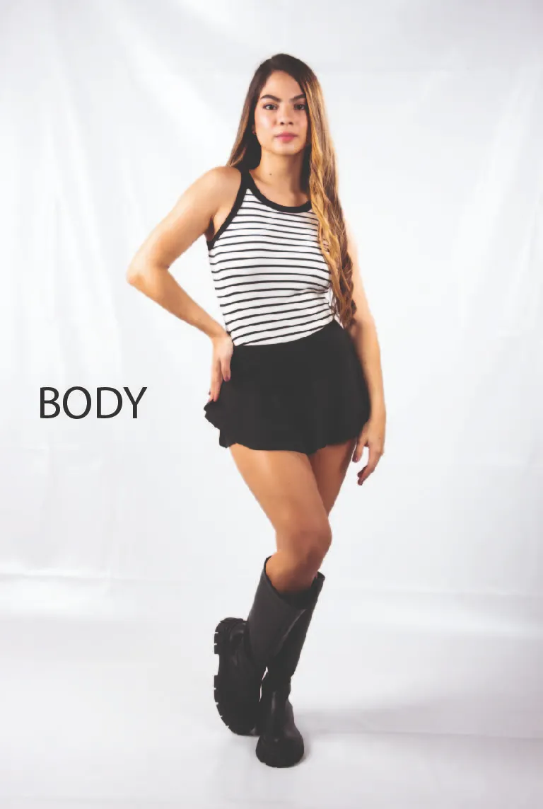 Body seamless sisa en rayas